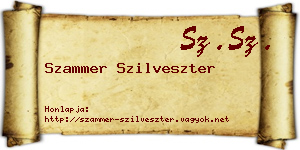Szammer Szilveszter névjegykártya