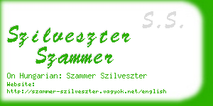 szilveszter szammer business card